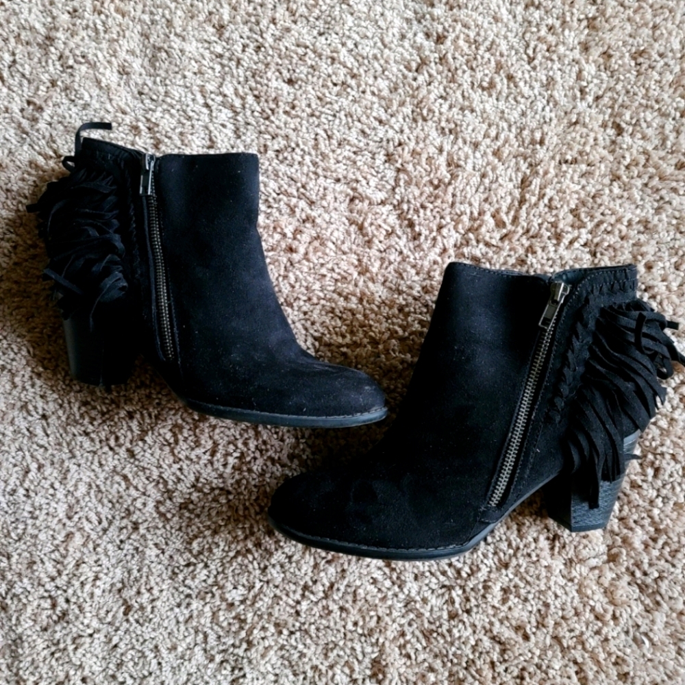 Fringe booties